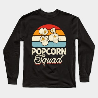 Popcorn Squad, Funny Movie Theater Food Long Sleeve T-Shirt